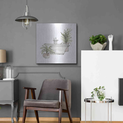 Luxe Metal Art 'Neutral Tub II' by Chris Paschke, Metal Wall Art,24x24