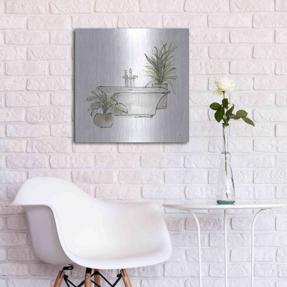 Luxe Metal Art 'Neutral Tub II' by Chris Paschke, Metal Wall Art,24x24