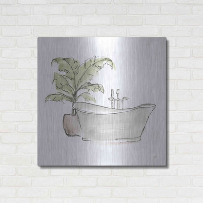 Luxe Metal Art 'Neutral Tub III' by Chris Paschke, Metal Wall Art,36x36