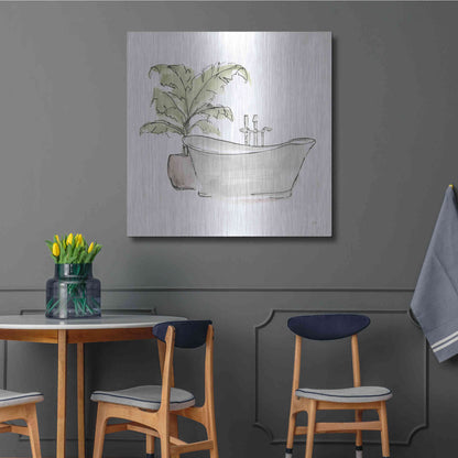 Luxe Metal Art 'Neutral Tub III' by Chris Paschke, Metal Wall Art,36x36