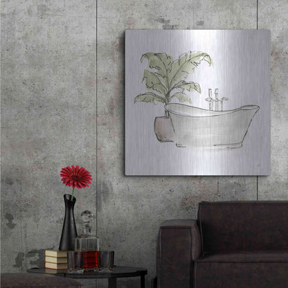 Luxe Metal Art 'Neutral Tub III' by Chris Paschke, Metal Wall Art,36x36