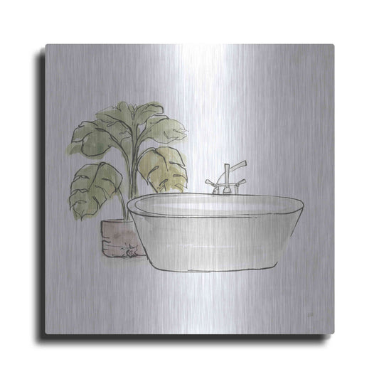 Luxe Metal Art 'Neutral Tub IV' by Chris Paschke, Metal Wall Art