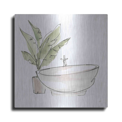 Luxe Metal Art 'Neutral Tub V' by Chris Paschke, Metal Wall Art