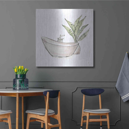 Luxe Metal Art 'Neutral Tub VI' by Chris Paschke, Metal Wall Art,36x36