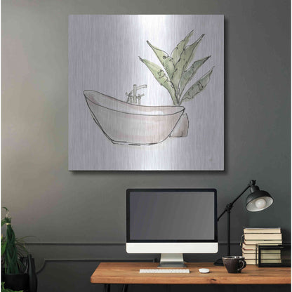 Luxe Metal Art 'Neutral Tub VI' by Chris Paschke, Metal Wall Art,36x36