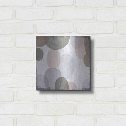 Luxe Metal Art 'Pastel Drips II' by Michael Mullan, Metal Wall Art,12x12