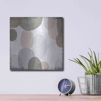 Luxe Metal Art 'Pastel Drips II' by Michael Mullan, Metal Wall Art,12x12