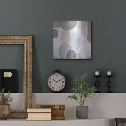 Luxe Metal Art 'Pastel Drips II' by Michael Mullan, Metal Wall Art,12x12