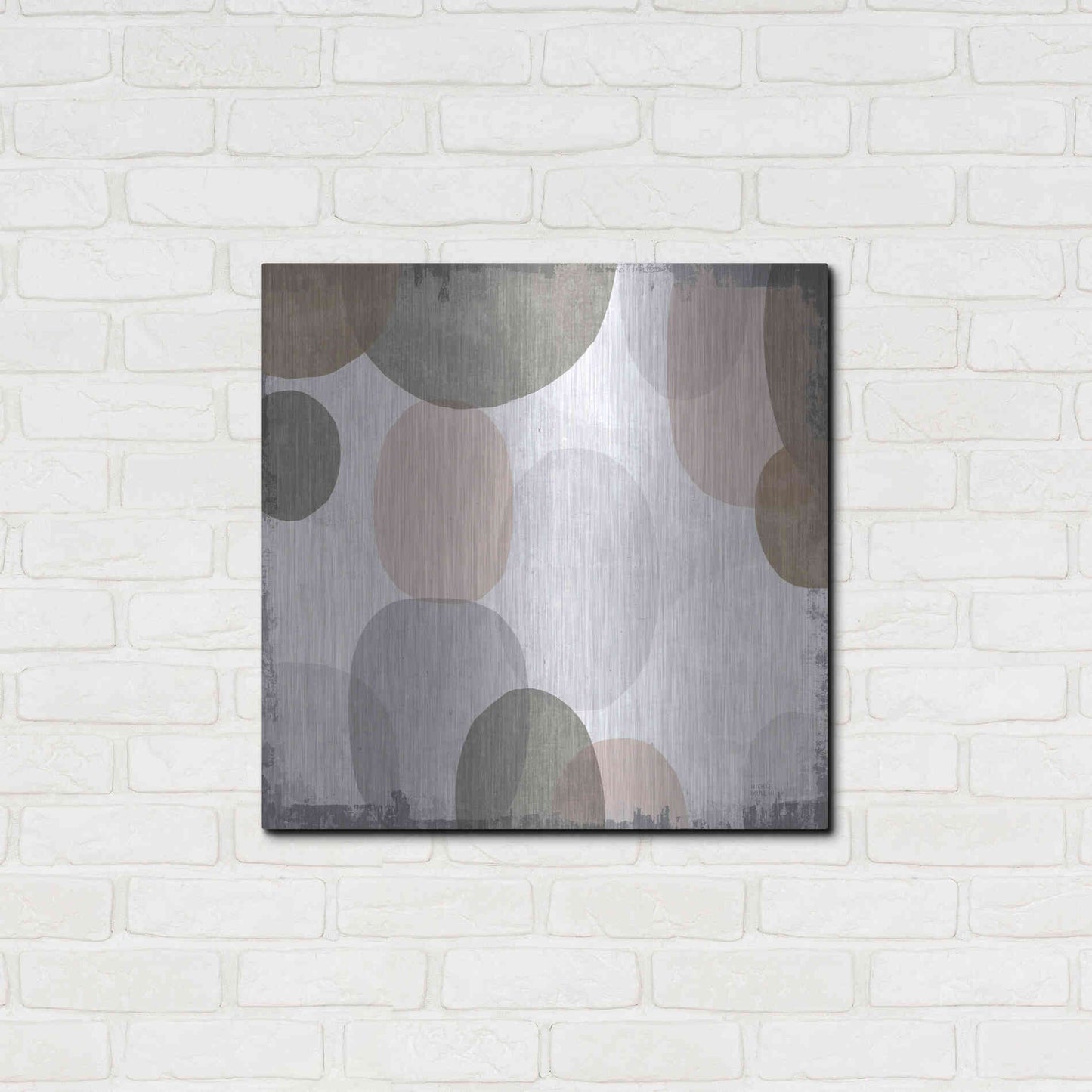 Luxe Metal Art 'Pastel Drips II' by Michael Mullan, Metal Wall Art,24x24