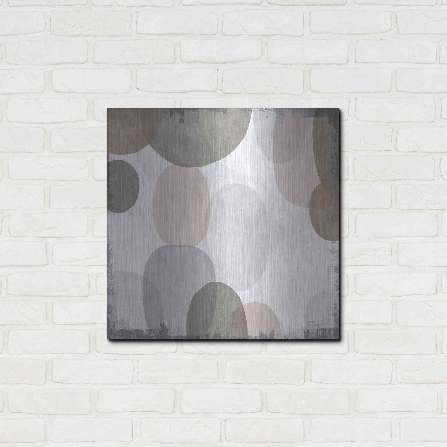 Luxe Metal Art 'Pastel Drips II' by Michael Mullan, Metal Wall Art,24x24