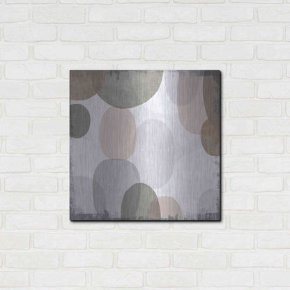Luxe Metal Art 'Pastel Drips II' by Michael Mullan, Metal Wall Art,24x24
