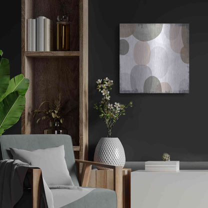Luxe Metal Art 'Pastel Drips II' by Michael Mullan, Metal Wall Art,24x24