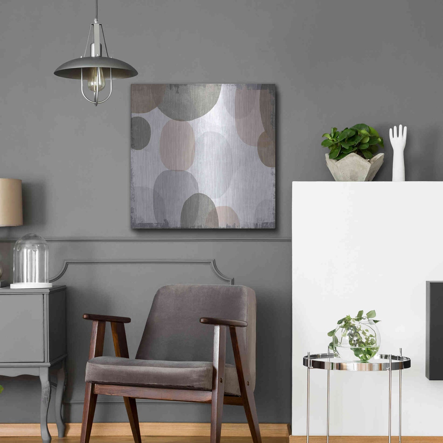 Luxe Metal Art 'Pastel Drips II' by Michael Mullan, Metal Wall Art,24x24