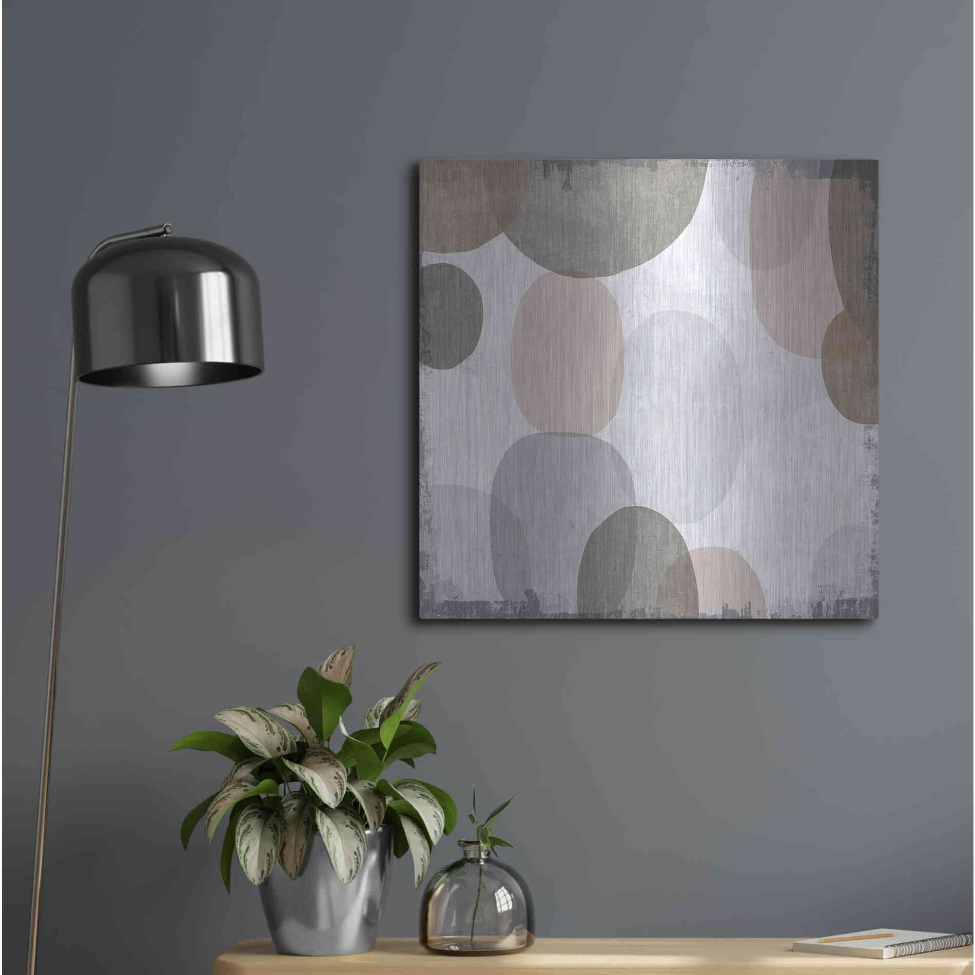 Luxe Metal Art 'Pastel Drips II' by Michael Mullan, Metal Wall Art,24x24