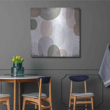 Luxe Metal Art 'Pastel Drips II' by Michael Mullan, Metal Wall Art,36x36