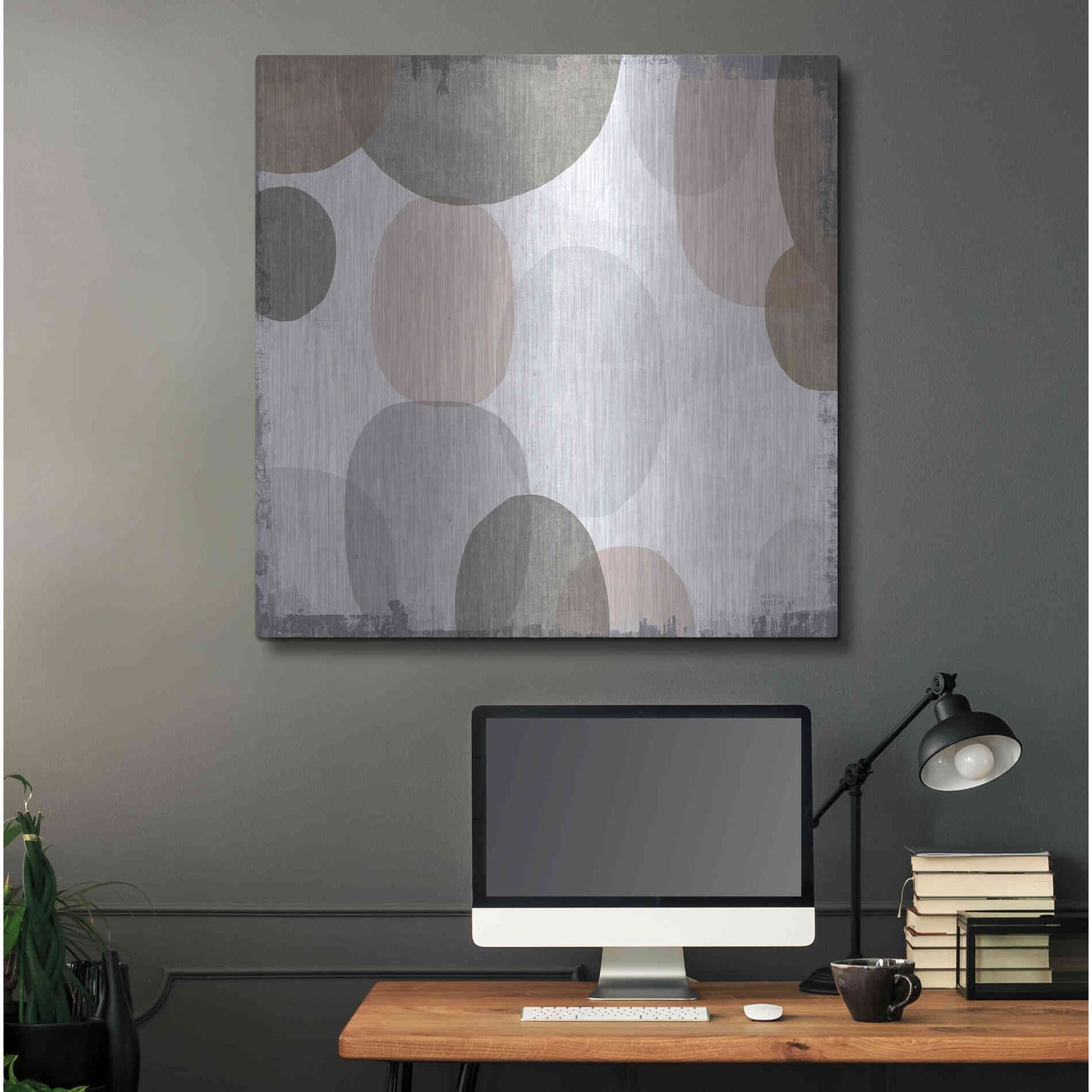 Luxe Metal Art 'Pastel Drips II' by Michael Mullan, Metal Wall Art,36x36