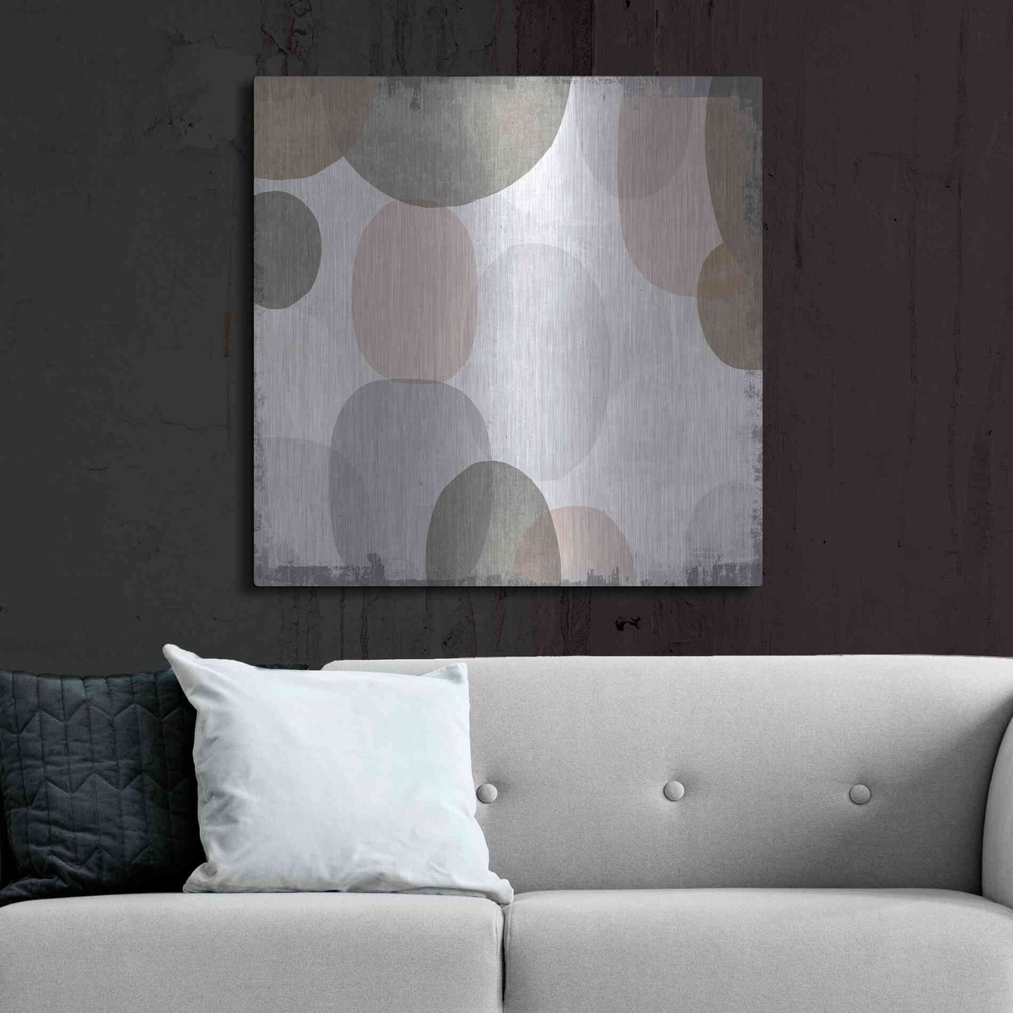 Luxe Metal Art 'Pastel Drips II' by Michael Mullan, Metal Wall Art,36x36