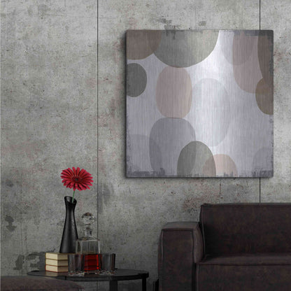 Luxe Metal Art 'Pastel Drips II' by Michael Mullan, Metal Wall Art,36x36