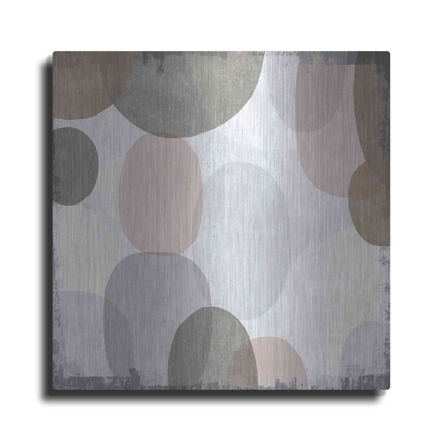 Luxe Metal Art 'Pastel Drips II' by Michael Mullan, Metal Wall Art