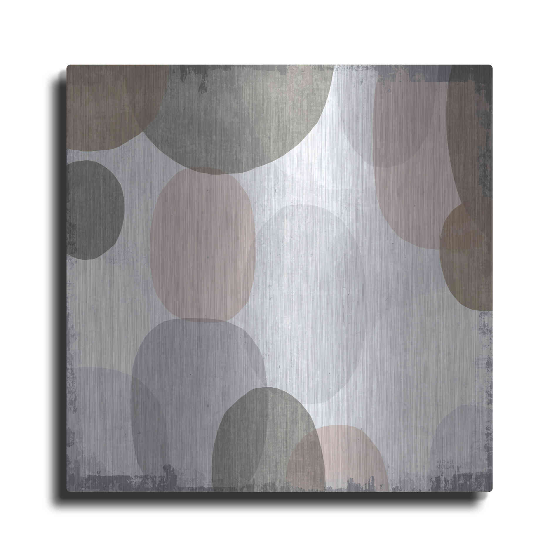 Luxe Metal Art 'Pastel Drips II' by Michael Mullan, Metal Wall Art