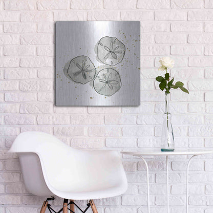 Luxe Metal Art 'Sand Dollar III' by Chris Paschke, Metal Wall Art,24x24
