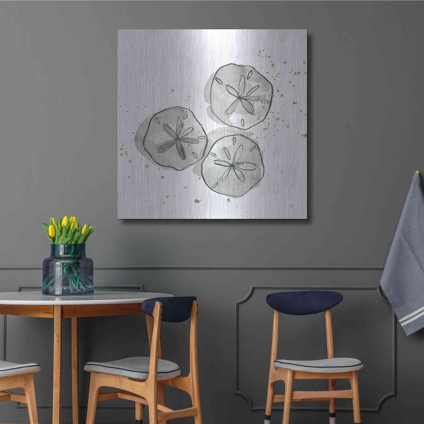 Luxe Metal Art 'Sand Dollar III' by Chris Paschke, Metal Wall Art,36x36
