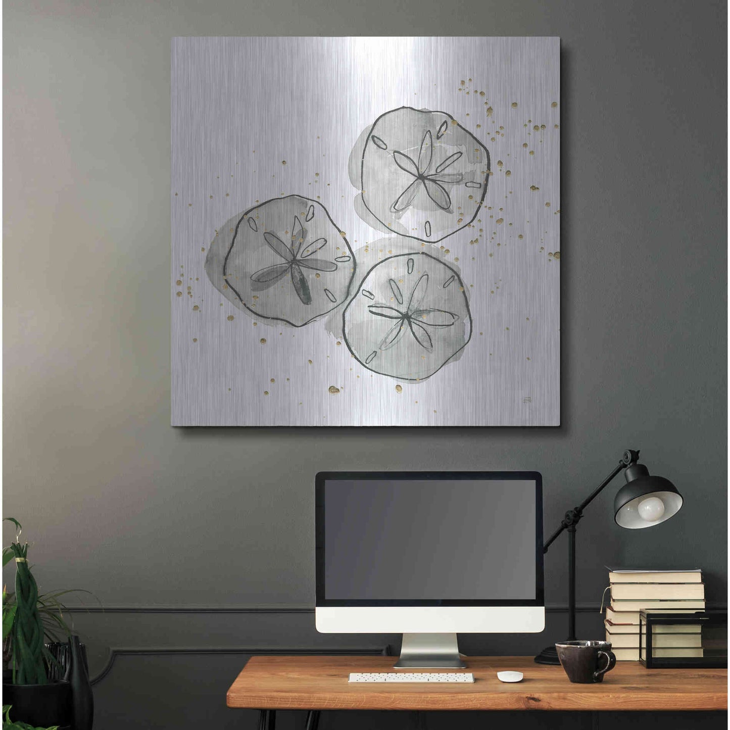 Luxe Metal Art 'Sand Dollar III' by Chris Paschke, Metal Wall Art,36x36