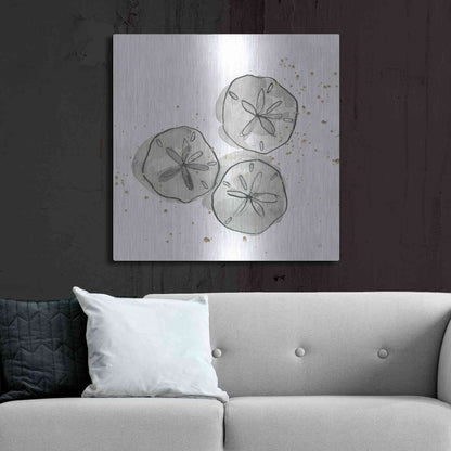 Luxe Metal Art 'Sand Dollar III' by Chris Paschke, Metal Wall Art,36x36