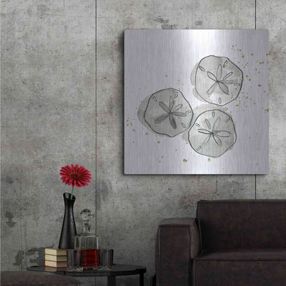 Luxe Metal Art 'Sand Dollar III' by Chris Paschke, Metal Wall Art,36x36