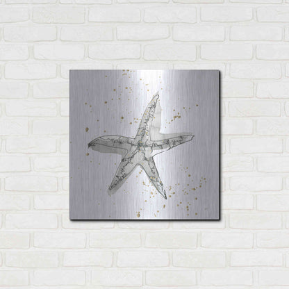 Luxe Metal Art 'Starfish I' by Chris Paschke, Metal Wall Art,24x24