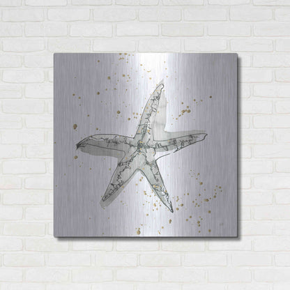Luxe Metal Art 'Starfish I' by Chris Paschke, Metal Wall Art,36x36