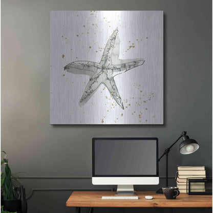 Luxe Metal Art 'Starfish I' by Chris Paschke, Metal Wall Art,36x36