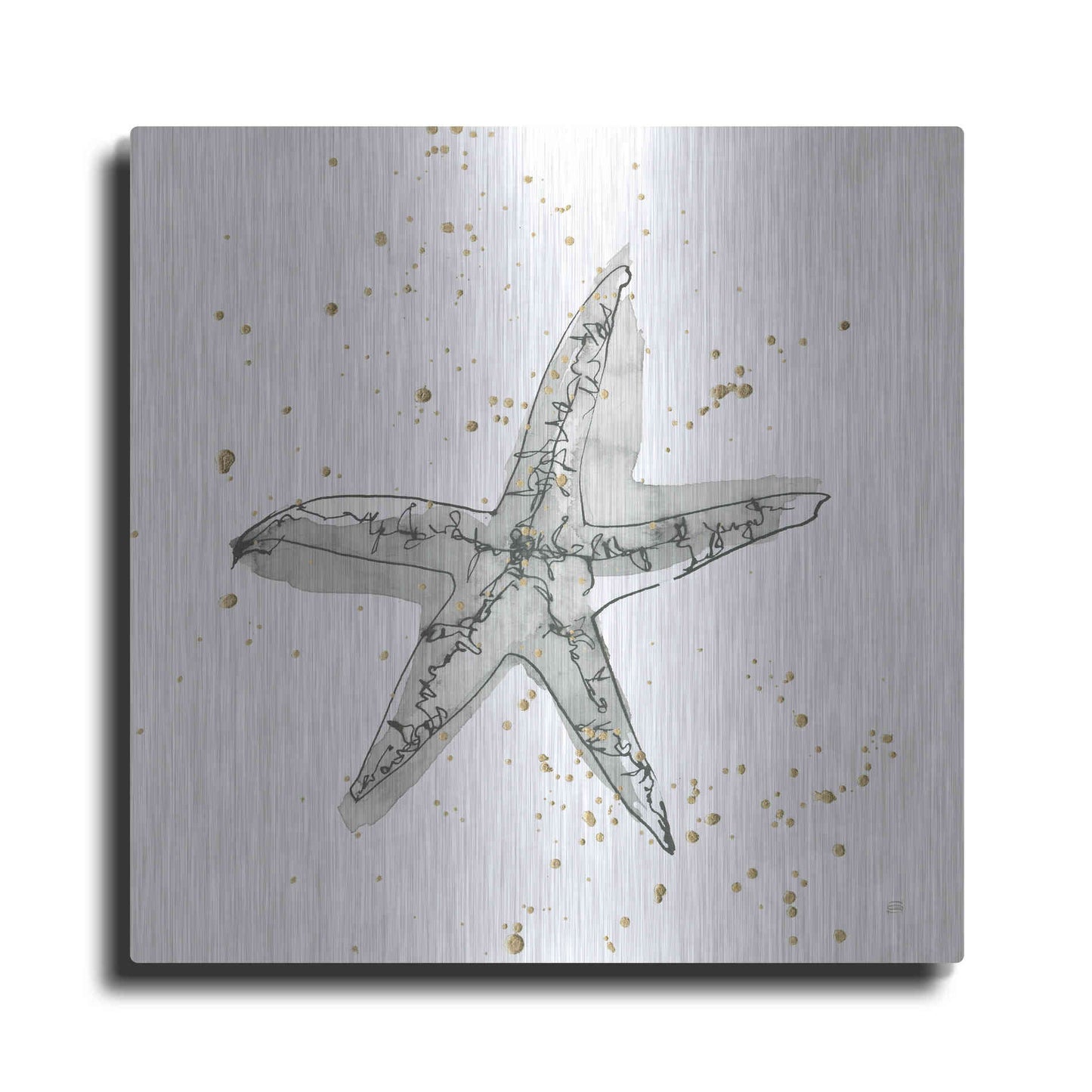 Luxe Metal Art 'Starfish I' by Chris Paschke, Metal Wall Art