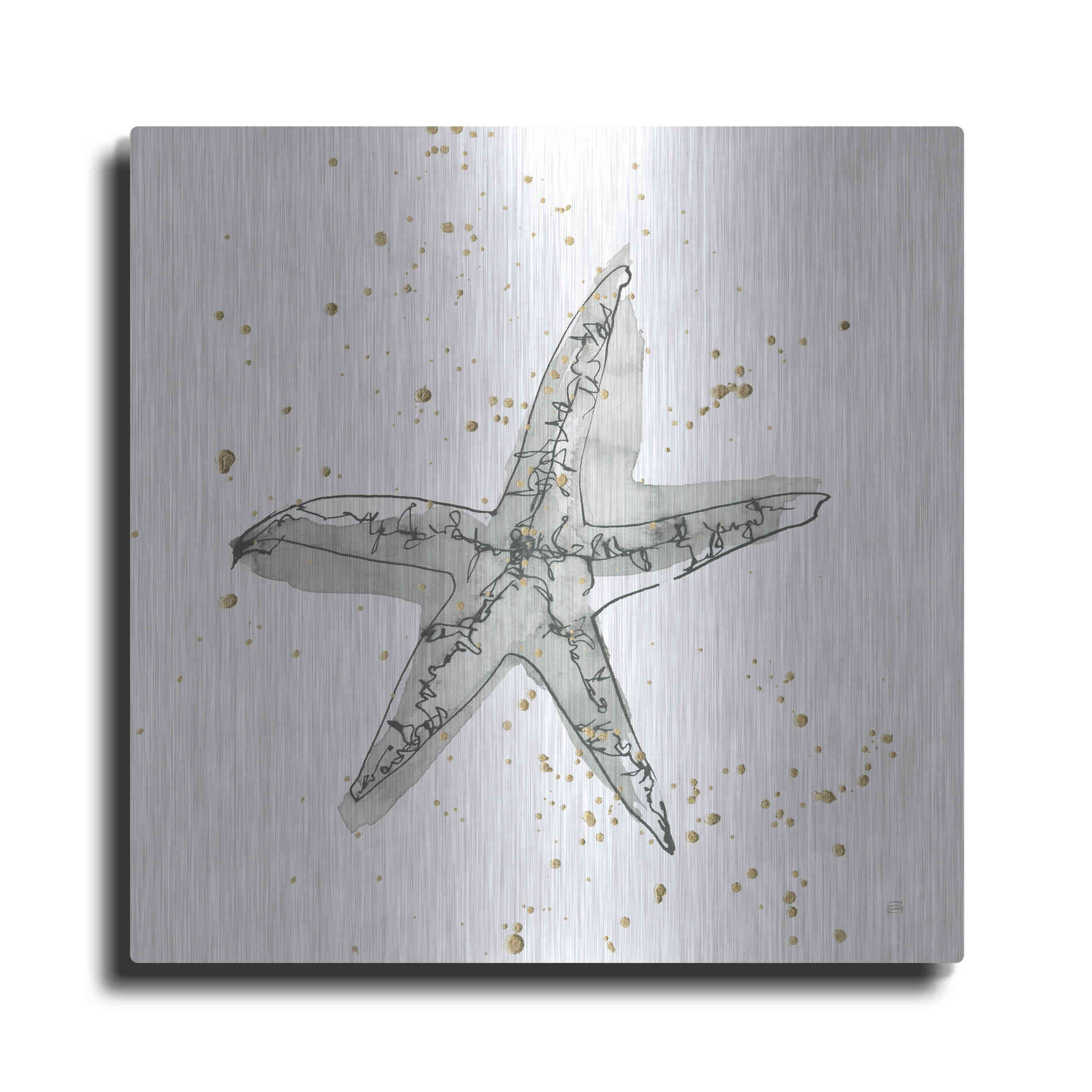 Luxe Metal Art 'Starfish I' by Chris Paschke, Metal Wall Art