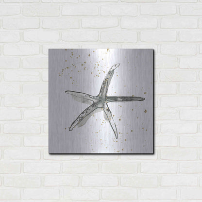 Luxe Metal Art 'Starfish III' by Chris Paschke, Metal Wall Art,24x24