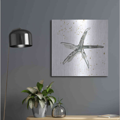 Luxe Metal Art 'Starfish III' by Chris Paschke, Metal Wall Art,24x24