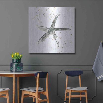 Luxe Metal Art 'Starfish III' by Chris Paschke, Metal Wall Art,36x36