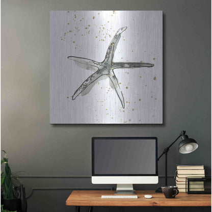 Luxe Metal Art 'Starfish III' by Chris Paschke, Metal Wall Art,36x36