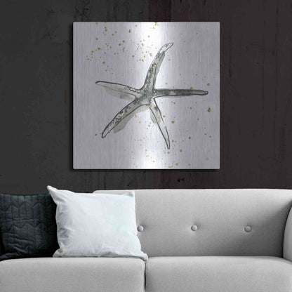Luxe Metal Art 'Starfish III' by Chris Paschke, Metal Wall Art,36x36