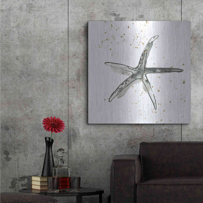 Luxe Metal Art 'Starfish III' by Chris Paschke, Metal Wall Art,36x36