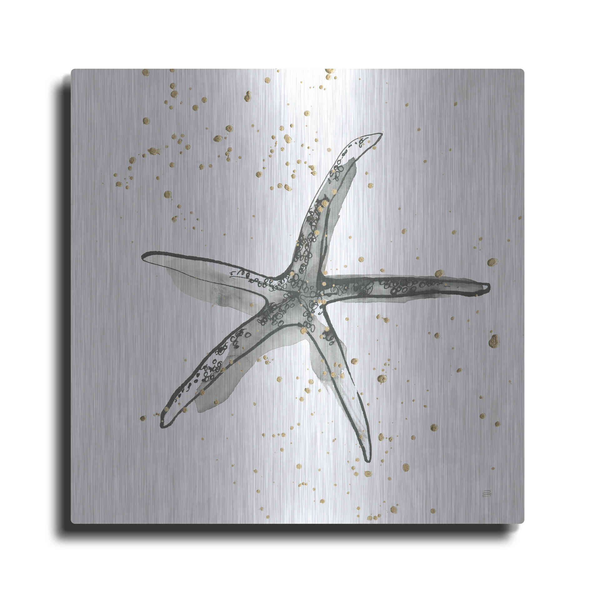 Luxe Metal Art 'Starfish III' by Chris Paschke, Metal Wall Art