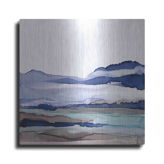 Luxe Metal Art 'Bluescape I' by Chris Paschke, Metal Wall Art