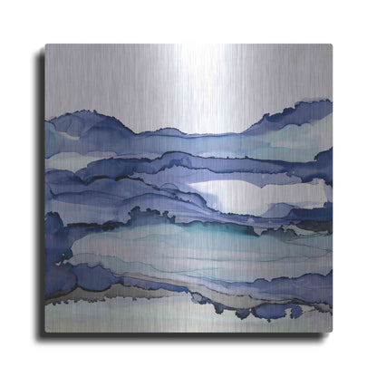 Luxe Metal Art 'Bluescape II' by Chris Paschke, Metal Wall Art