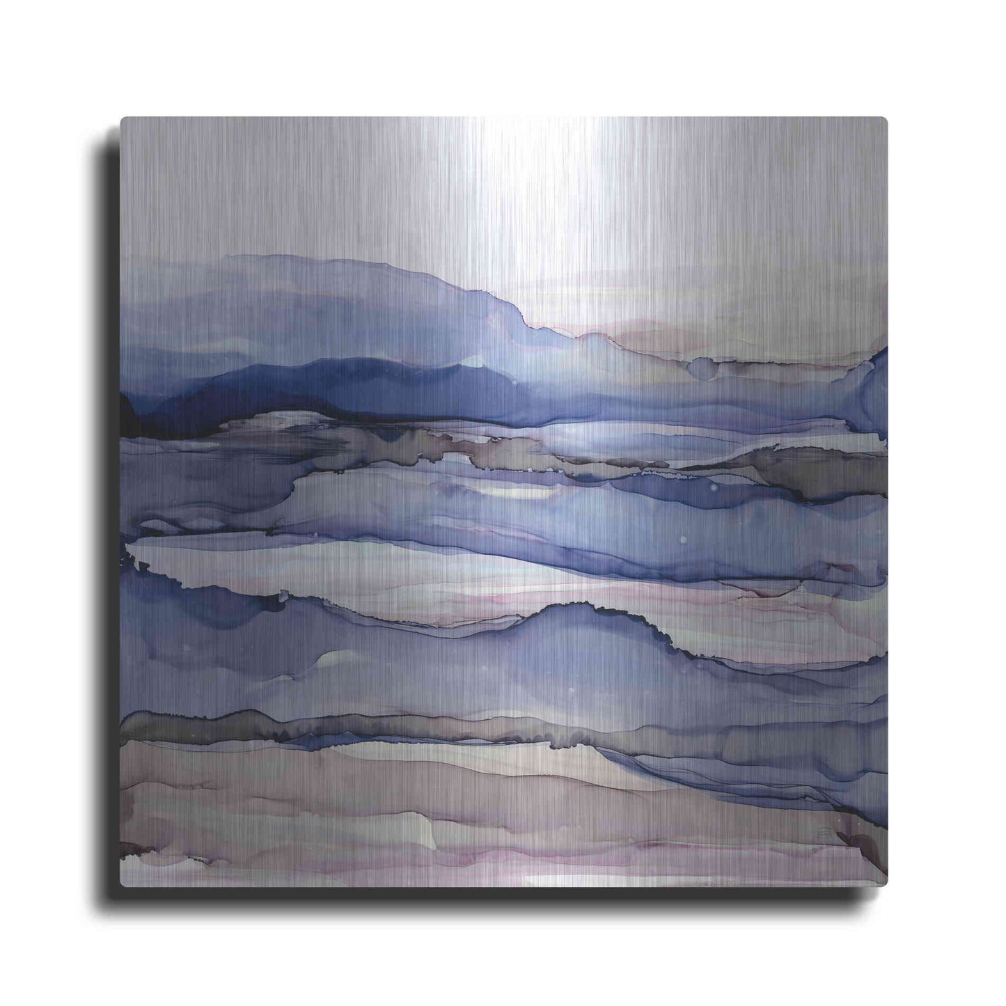 Luxe Metal Art 'Bluescape IV' by Chris Paschke, Metal Wall Art