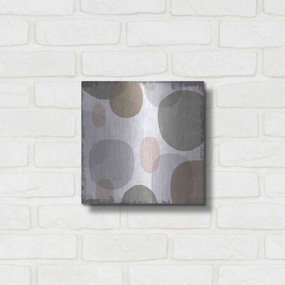 Luxe Metal Art 'Pastel Drips I' by Michael Mullan, Metal Wall Art,12x12
