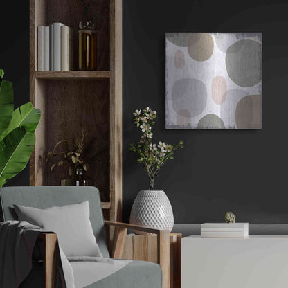 Luxe Metal Art 'Pastel Drips I' by Michael Mullan, Metal Wall Art,24x24