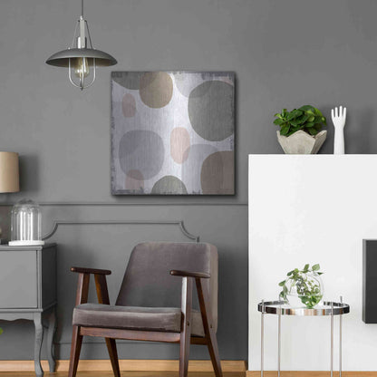 Luxe Metal Art 'Pastel Drips I' by Michael Mullan, Metal Wall Art,24x24