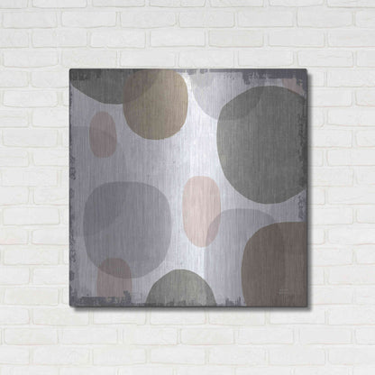 Luxe Metal Art 'Pastel Drips I' by Michael Mullan, Metal Wall Art,36x36