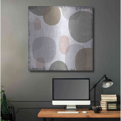 Luxe Metal Art 'Pastel Drips I' by Michael Mullan, Metal Wall Art,36x36