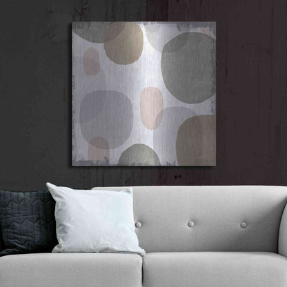 Luxe Metal Art 'Pastel Drips I' by Michael Mullan, Metal Wall Art,36x36